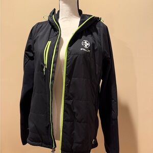 RLX Ralph Lauren Black Performance Jacket with Neon Accents